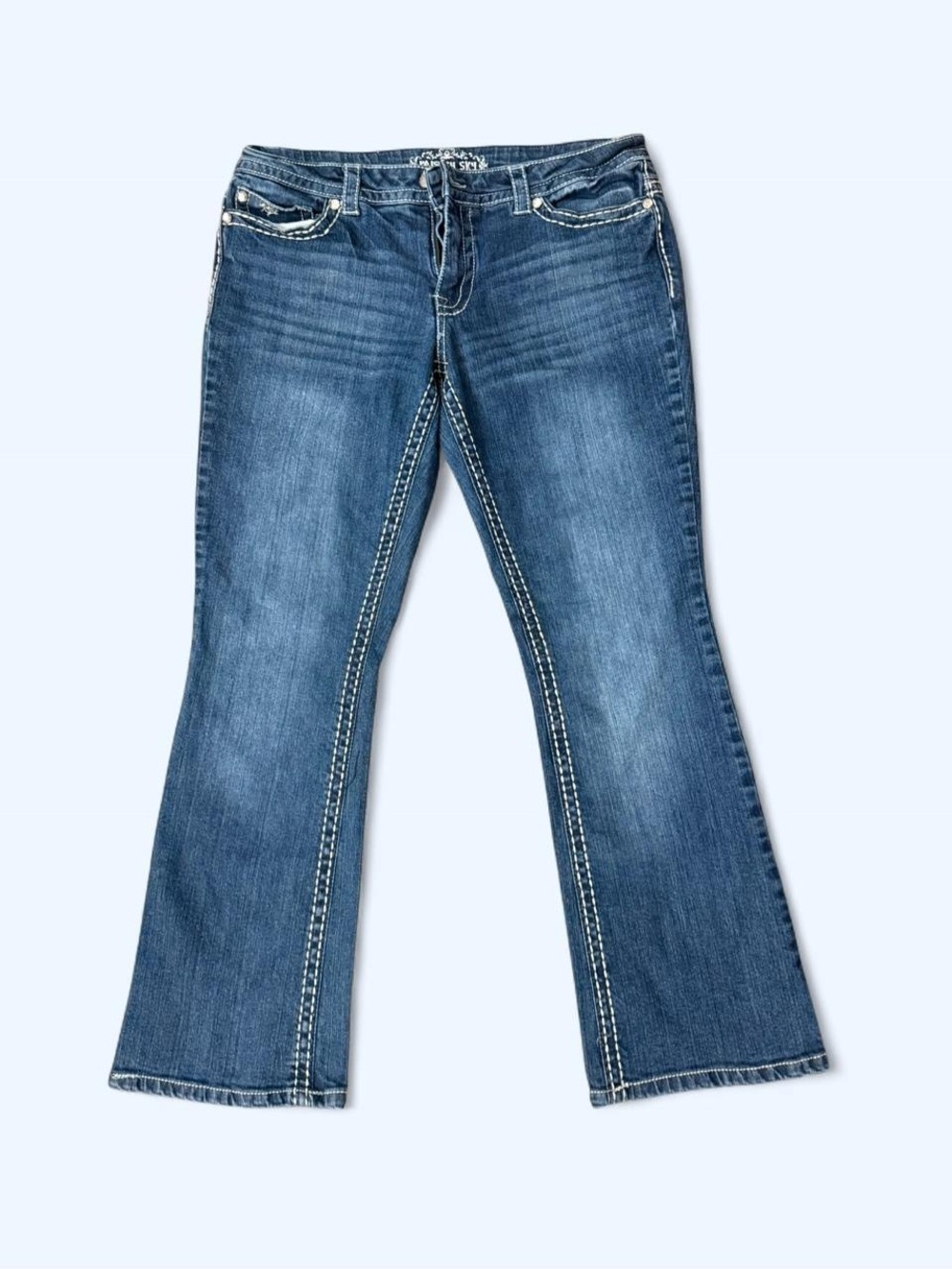 Paisley Sky Women's Medium Blue Flare Jeans